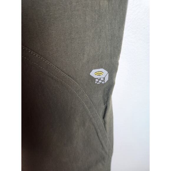 Mountain Hardwear womens hiking trail pants sz 10 Olive green pockets granola - Picture 3 of 10